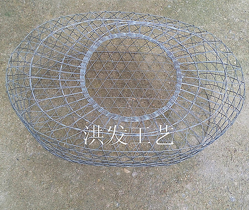 Stainless steel chicken cage Household large breeding cage laying cage oval wire cage wire cage chicken and duck pet basket