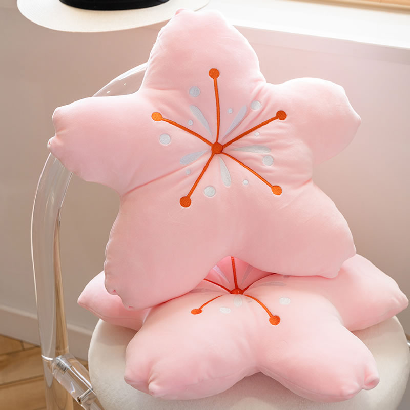 Nordic Ins Teenage Girl Hearts Cherry Blossoms With Pillow Sofa Cushions Cute Flowers Waist Pillow Tatami Floating Windows Car Cushions