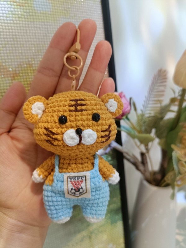 Handmade Crochet Doll Fat Tiger Twelve Zodiac Animals Finished Product Small Tiger Handmade Pendant Keychain Gift Finished Product