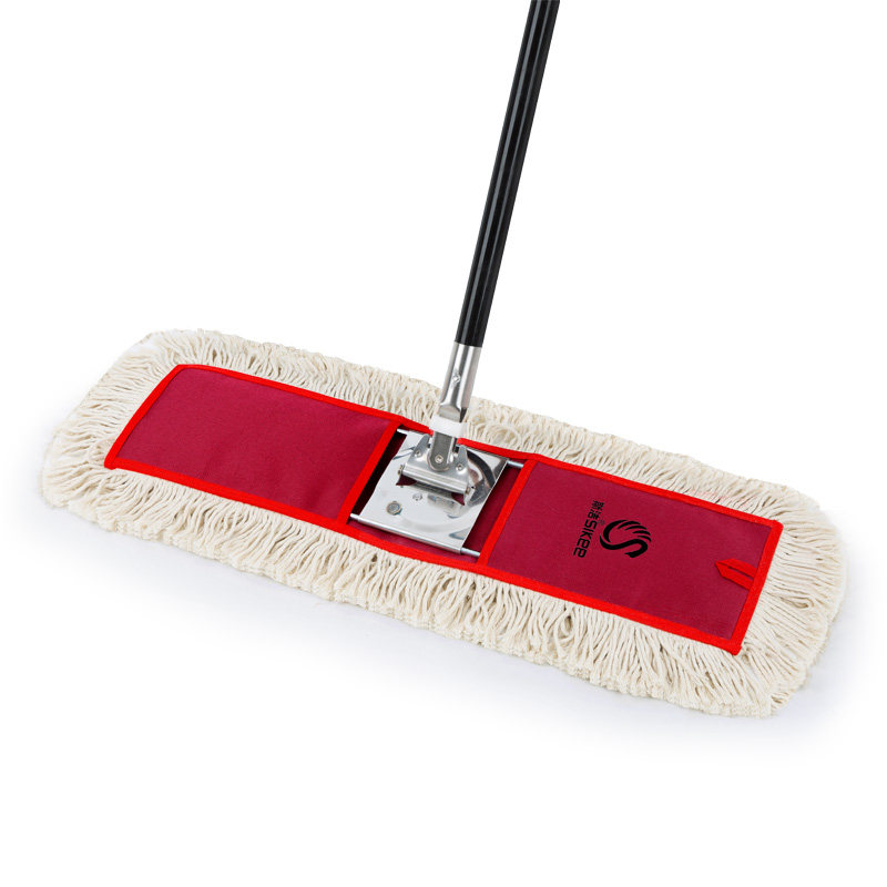 Sjie flat mop large dust removal mop row thick cotton thread mop cloth large size flat push wide long 60 90CM