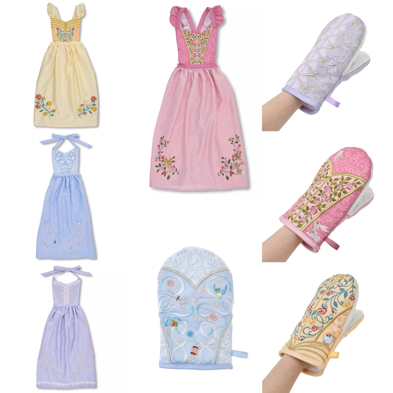 Japanese Disney Store Rapunzel Cinderella Beauty and the Beast Sleeping Beauty Series Apron Heat-Resistant Gloves Japanese Disney Store Rapunzel Cinderella Beauty and the Beast Sleeping Beauty Series Apron Heat-Resistant Gloves