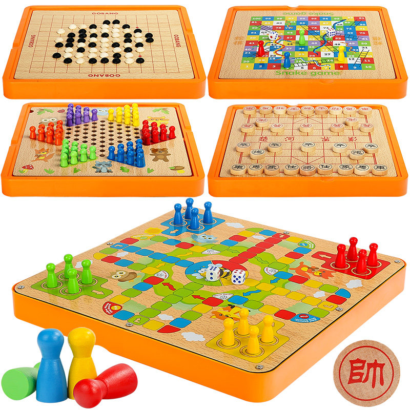 Children's checkers Flying chess Multi-functional table games Adult parent-child puzzle force class Backgammon Colosseum chess toys