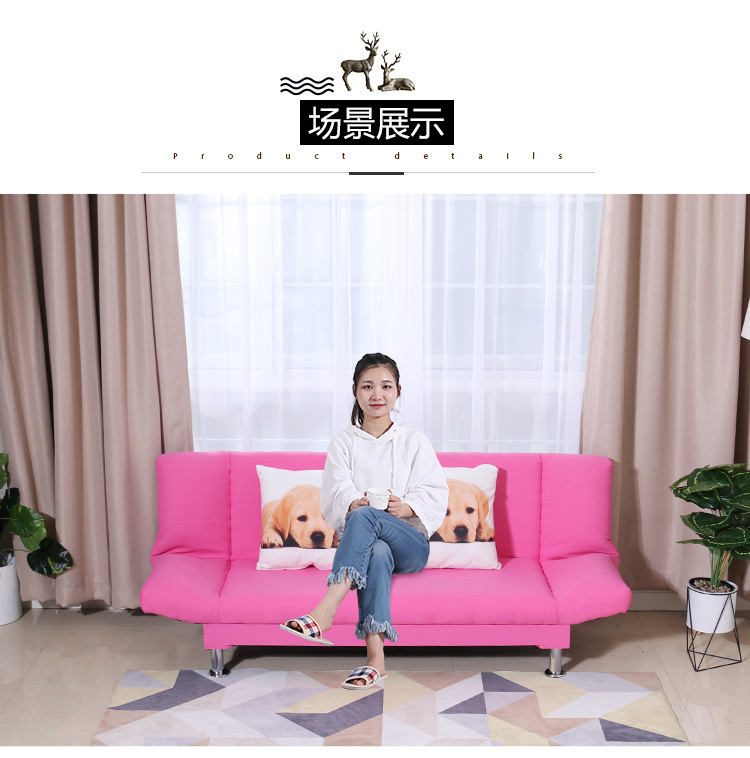 căn hộ nhỏ phòng khách giường sofa có thể gập kép sử dụng đa chức năng giường sofa vải cho thuê beanbag đơn giản - Ghế sô pha sofa gỗ