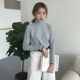 RENA mùa thu và mùa đông siêu thực tế bên trong dày dày ấm áp và thoải mái chà nhám nửa cổ cao mỏng chạm đáy áo thun dài tay nữ áo phông nữ rộng