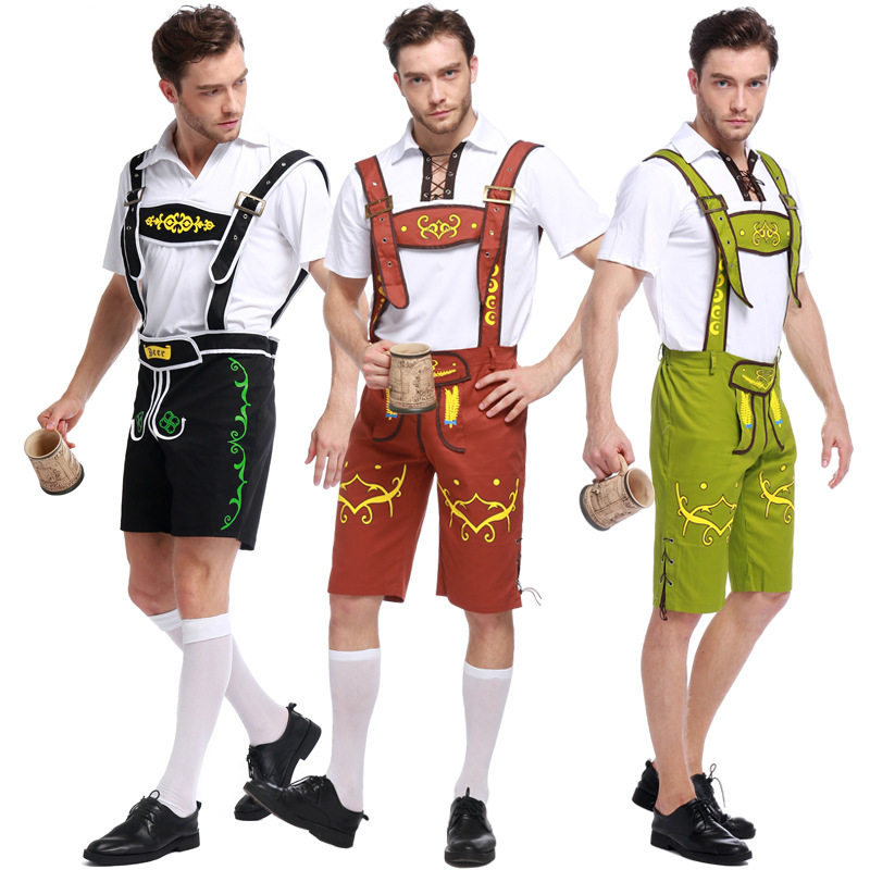 Sub-code three-color European code German Oktoberfest clothing adult men's festival costumes stage clothes baby bag pants
