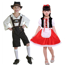 Childrens clothing German beer clothing childrens performance cultural festival art performance clothing Bavarian traditional clothing