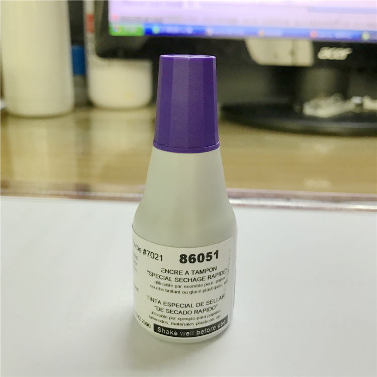 Zoda printing #7021 purple printing 73483 Trodat 25ML fast dry printing oil