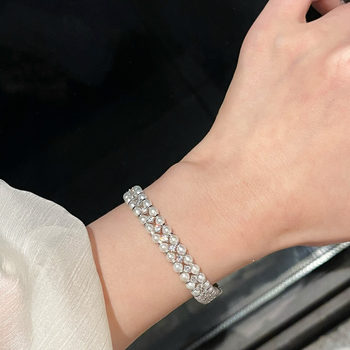 Clear shimmer natural freshwater pearl bracelet ring