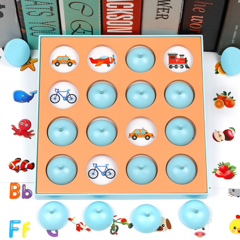 Child Memory Training Thinking Dedicated to 3-year-old 2 Puzzle Class Toys Parent-child Interactive Table Game Chess Male Girl