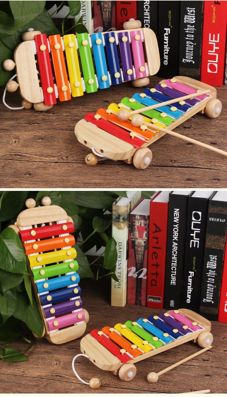 Nhạc cụ gõ tay cho trẻ em tám giai điệu cho bé 8 tháng câu đố 1-2-3 tuổi Đồ chơi nhạc cho bé xylophone nhỏ kèn cho bé