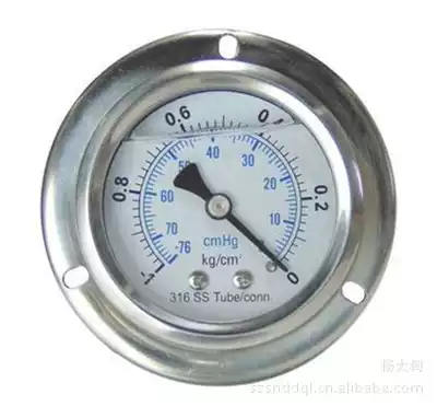 Shock-resistant oil-filled vacuum pressure gauge Stainless steel oil pressure vacuum gauge-76cmHg-30inHg -0 1MPa