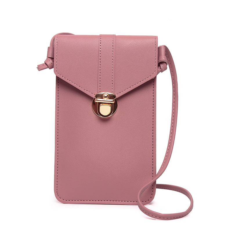 2021 New mobile bag handle neck can touch screen to put mobile phone change bag mini - slung bag female summer transparent