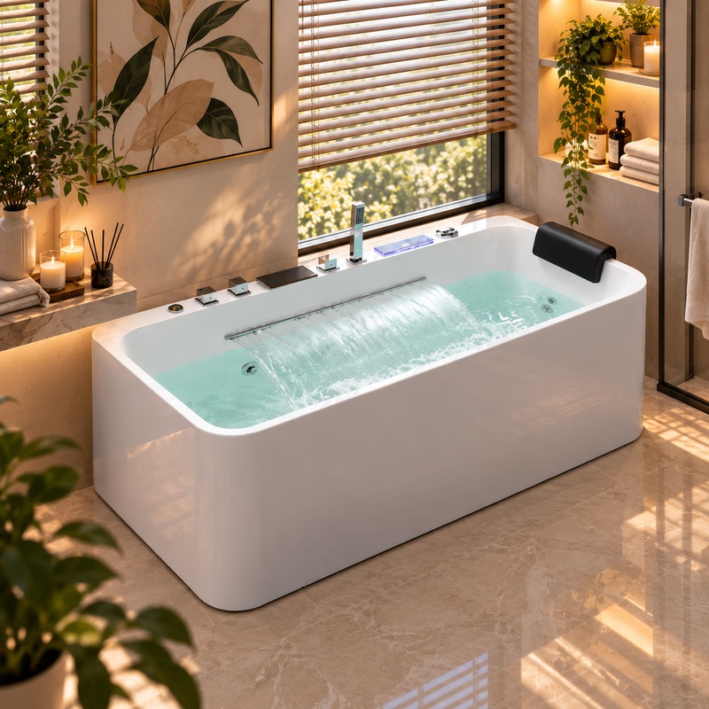 Shenglong Acrylic Bathtub Home Small Apartment Intelligent Constant Temperature Massage Surfing Bathroom Adult Independent Bathtub Shenglong Acrylic Bathtub Home Small Apartment Intelligent Constant Temperature Massage Surfing Bathroom Adult Independent Bathtub