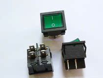 SOKEN MasterCard Ship Switch RK2-02 Black Green Arc Seesaw Switch 2 Gear 4 Feet with Green Light 24 * 21MM