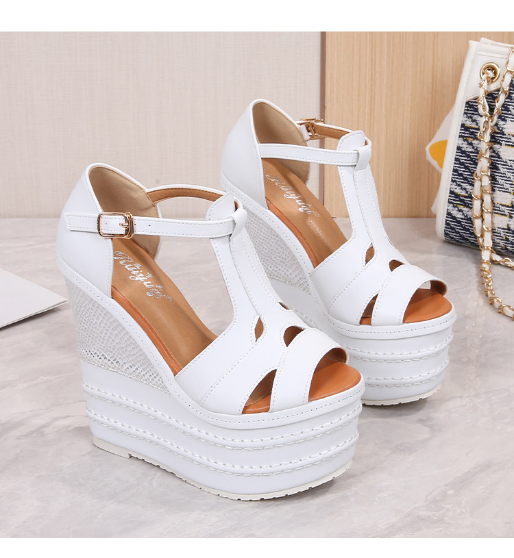 Dép sandal đế xuồng siêu cao gót nữ mũi hở phong cách dân tộc, gót 14-16 cm — Mơ 14cm, Mơ 16cm, Trắng 14cm, Trắng 16cm chi tiết 31