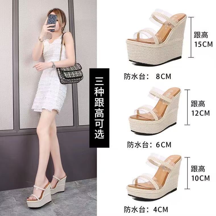 2026 Spring/Summer Ultra High Heel Wedge Platform 16cm Fashionable Korean Style Small Size Open Toe Versatile Women's Shoes 2026 Spring/Summer Ultra High Heel Wedge Platform 16cm Fashionable Korean Style Small Size Open Toe Versatile Women's Shoes