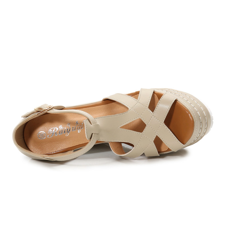 Sandal cao gót nữ hở mũi đế xuồng 10 cm phong cách boho — Mơ 14CM, Mơ 16CM, Trắng 14CM, Trắng 16CM chi tiết 40