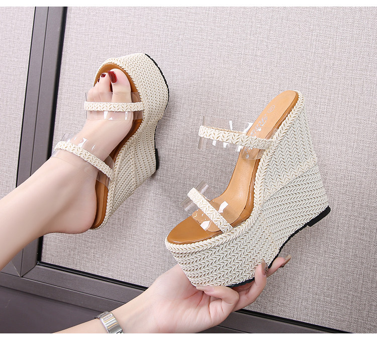 Sandal cao gót nữ đế xuồng mũi hở gót 16 cm phong cách Hàn Quốc — Màu trắng nhạt 12cm, Màu trắng nhạt 15cm, Trắng nhạt 10cm chi tiết 5