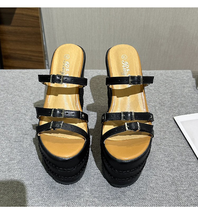 Dép sandal nữ quai chữ V đế xuồng EVA dày, tăng chiều cao, đi ngoài trời mùa hè — Các mặt hàng 10cm được làm theo yêu cầu sẽ không được trả lại và không thể trao đổi. Vui lòng ghi rõ màu sắc trong ghi chú đơn hàng., Các mặt hàng 12cm được sản xuất theo yêu cầu không được trả lại và không được trao đổi., Trắng, đen chi tiết 36