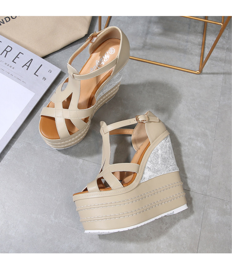 Sandal cao gót nữ hở mũi đế xuồng 10 cm phong cách boho — Mơ 14CM, Mơ 16CM, Trắng 14CM, Trắng 16CM chi tiết 31