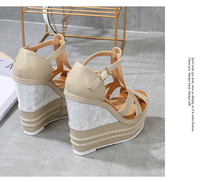Sandal cao gót nữ hở mũi đế xuồng 10 cm phong cách boho — Mơ 14CM, Mơ 16CM, Trắng 14CM, Trắng 16CM chi tiết 20