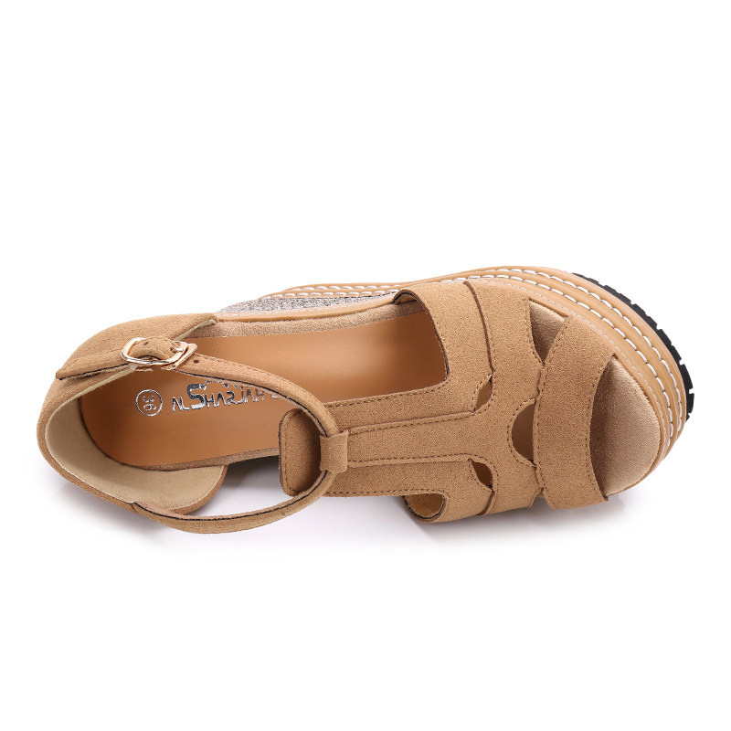 Dép sandal nữ đế xuồng cao gót mũi hở phong cách dân tộc — Màu cam 14cm, Màu cam 16cm, Nude 14cm (Màu da, 14cm), Tây 16cm chi tiết 34