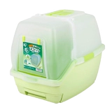 Радужная оболочка Alice Full -Level Alice Double -слоя кошачья песчаная горшка с большим кошачьим песчаным столом для туалета без туалета Tio530