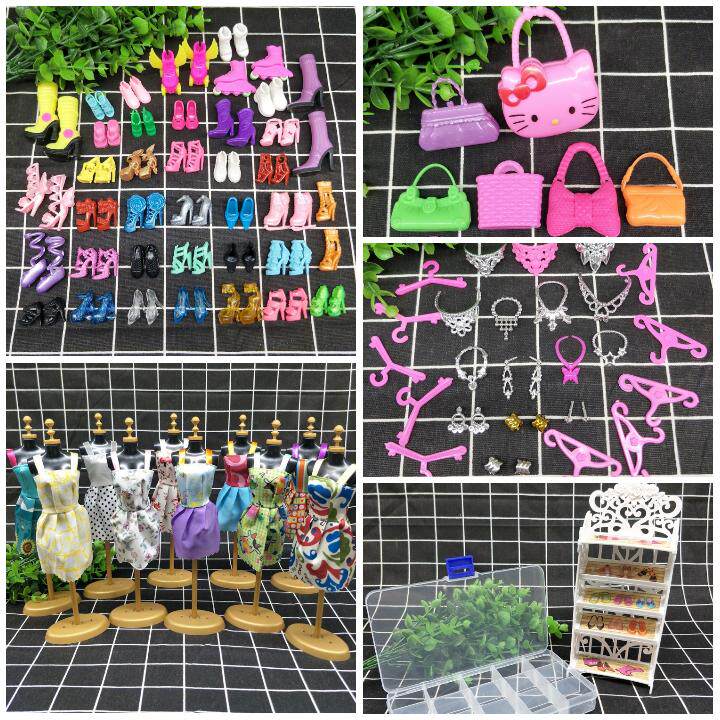 Clothes and pants Babi doll shoes bed crystal flat-bottomed princess girl simulation costume wedding dress children