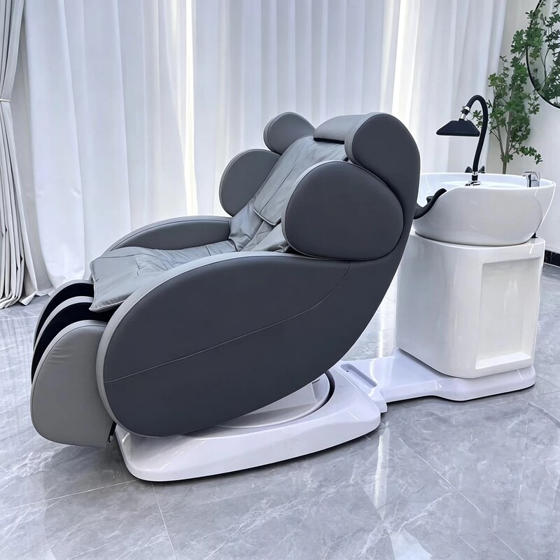 Intelligent Electric Massage Hair Care Chair, Hair Salon Shampoo Bed, Multifunctional Rotating and Reclining Integrated Hair Salon Shampoo Bed