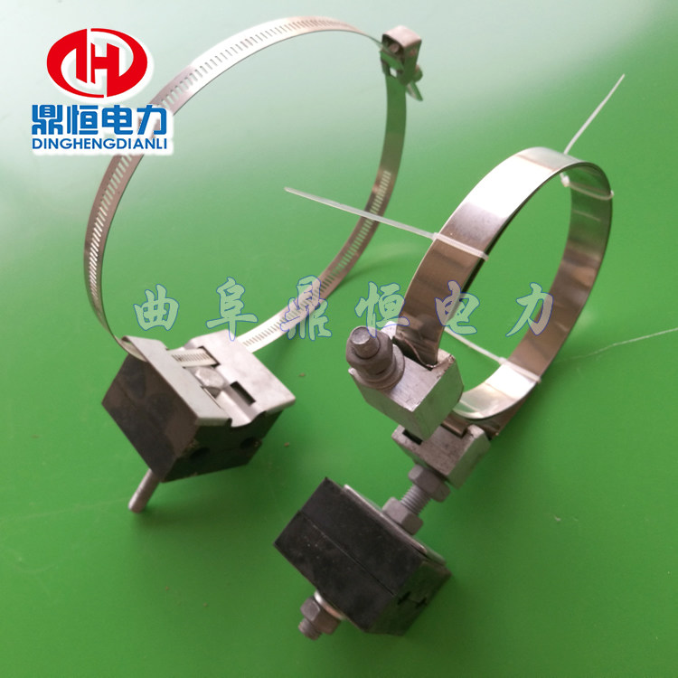 adss lead wire clamp optical cable lead wire clamp steel band steel band hoop rod with fastening clamp ADSS optical cable lead clamp