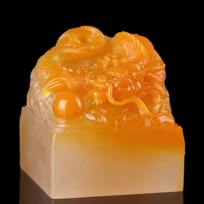 Chi Shanshou Mountain Stone Laos northern Tian Yellowstone swaying pieces of the dragon's world seal of the Three Dragon Theater of the Handlebar