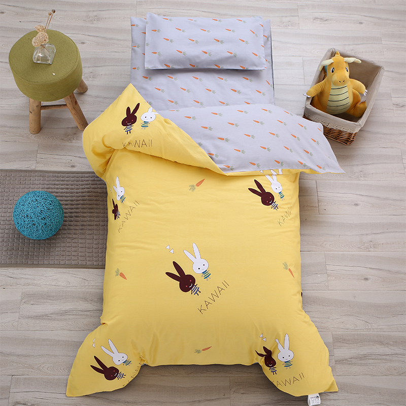 Kindergarten Three Sets Sweet Rabbit Quilt Cover Children's Bed Nap Quilt Cushion Cover Children Summer Quilt air conditioning by-Taobao