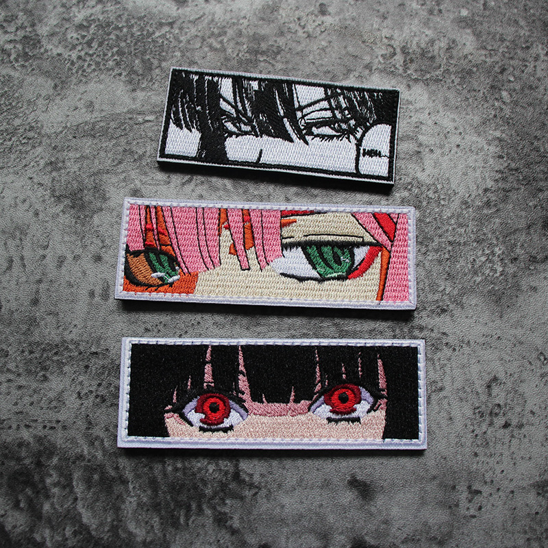 Daily wind anime embroidery magic posted two dimensional teenage eye half-face magic chapter personality armband tactical package