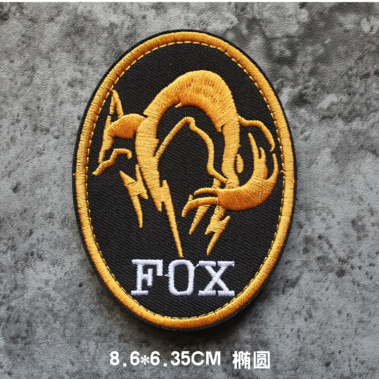 Kim loại Gearwork Kim Loại Gear Solid Thêu Velcro Armband Fan Quân Đội Chiến Thuật Sticker FOXHOUND Fox Săn Bắn Lực Lượng