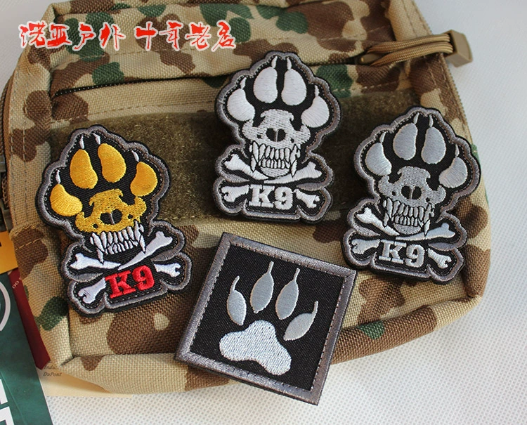 K9 ĐƠN VỊ Chiến Thuật Dog Sticker Thêu Velcro Ba Lô Huy Hiệu Invincible Cảnh Sát Dog Armband K9 Ma Thuật Sticker