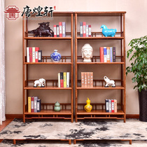 Mahogany bookshelf rosewood bookcase study furniture hedgehog red sandalwood Chinese antique solid wood floor rack