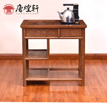 Mahogany furniture chicken wing Wood induction cooker small coffee table solid wood Chinese side corner kung fu tea table small apartment