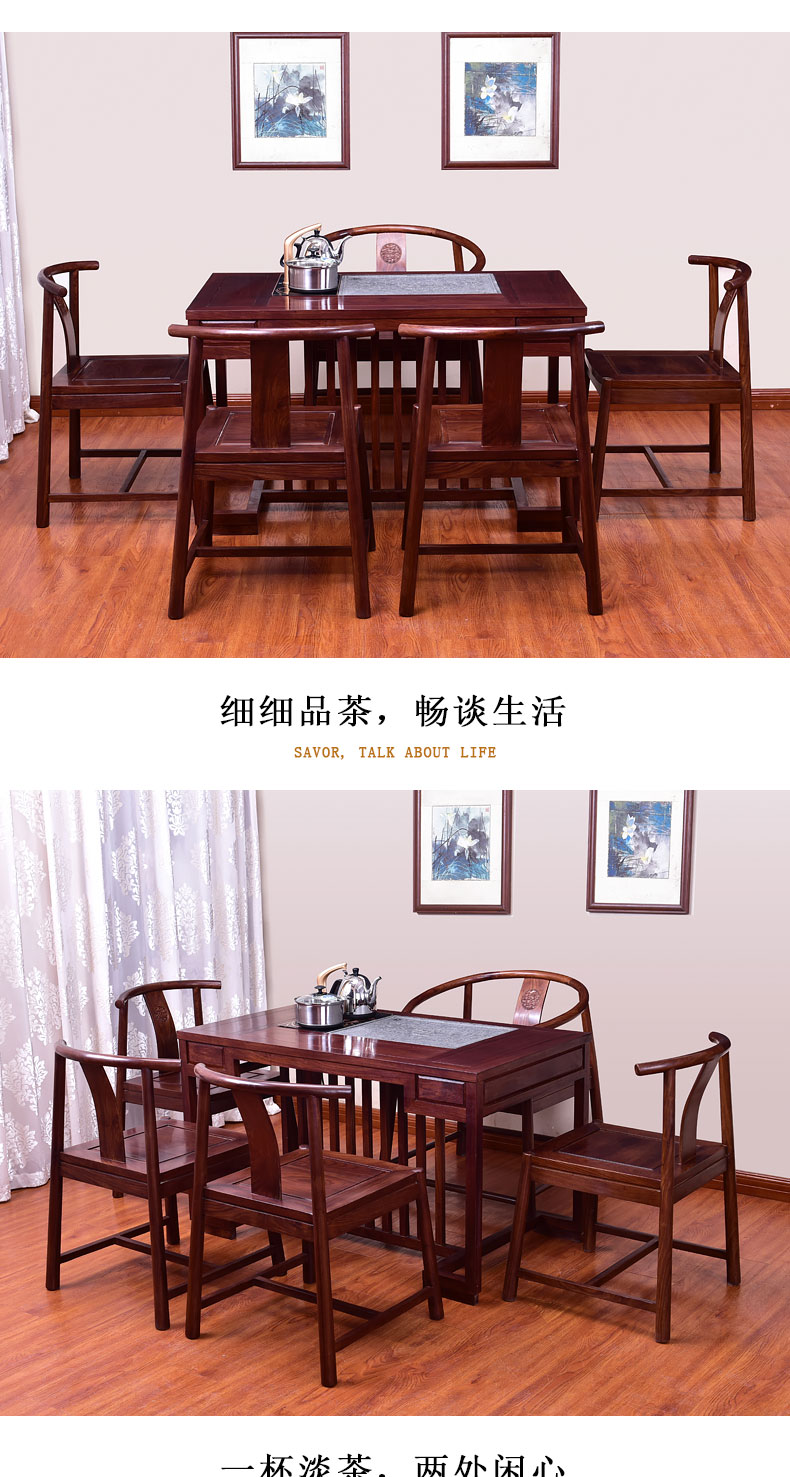 Hedgehog gỗ đàn hương đỏ bàn trà đồ nội thất bằng gỗ gụ và chủ trì phối hợp phòng khách Nghệ thuật trà đạo Trung Quốc bàn gỗ hồng mộc gỗ rắn kung fu bàn trà - Bàn trà bàn sofa giá rẻ