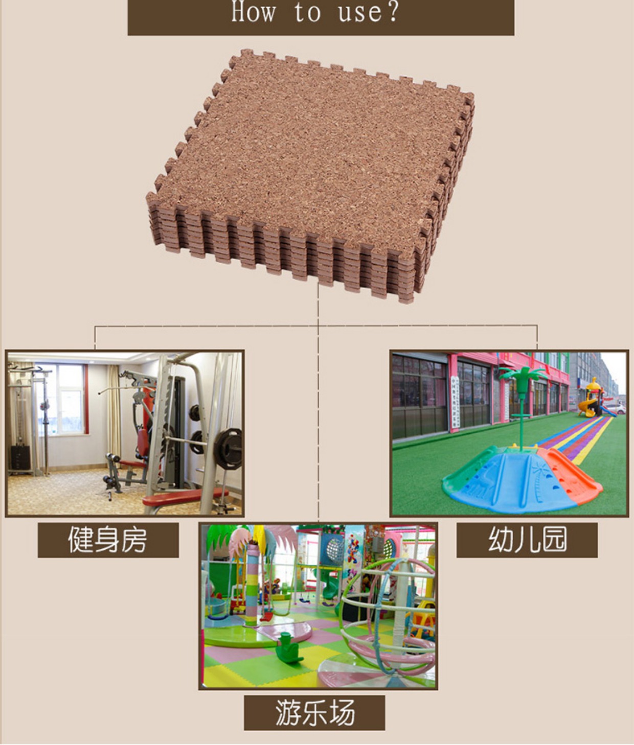 Jiayu dày và mềm nút chai thảm Thảm khâu trẻ em thảm phòng ngủ thảm sàn phòng khách xốp ghép sàn