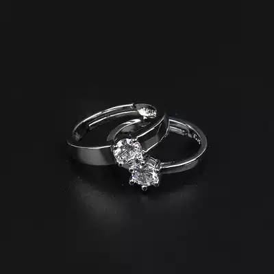 Wedding simulation diamond ring adjustable proposal props ceremony ceremony exchange couples men and women to ring wedding diamond ring