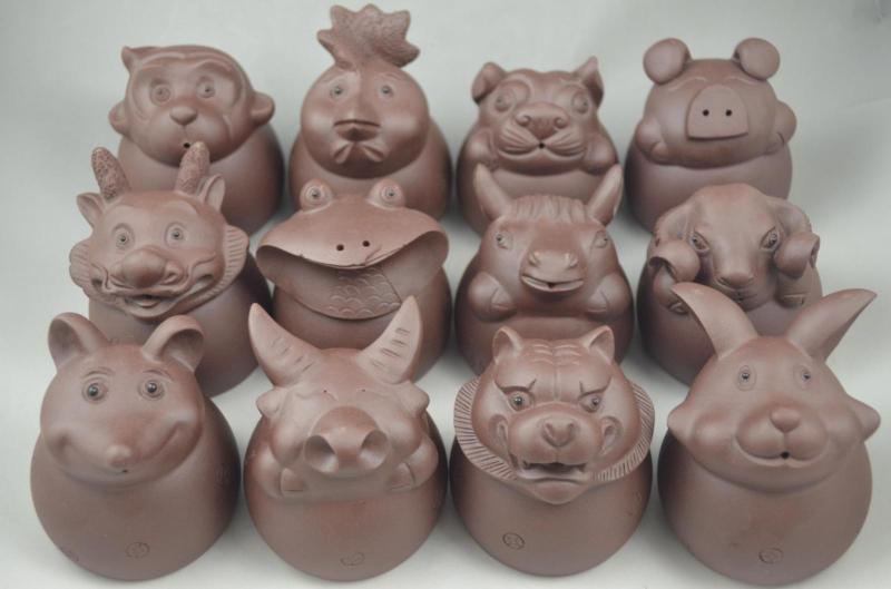 Zisha nồi cốc cát màu tím món quà trà Yixing đầy đủ handmade đích thực đặc biệt bìa cứng mười hai chi cừu đầu tiên cup bình đất sét