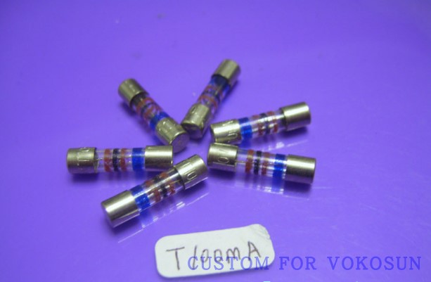 Imported 100MA 250V 5×20 color environmentally fuse insurance tube
