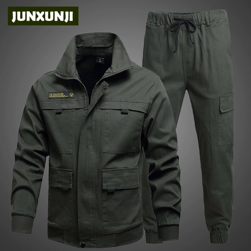 Эластичный камуфляжный износостойкий очень большой комплект для работы, рабочая одежда, большой размер, с вышивкой