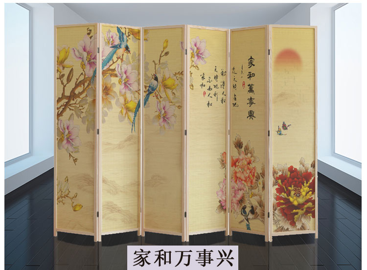 Tre máy in phun nhà hàng khách sạn màn hình phân vùng hiên cửa thời trang di động màn hình gấp màn hình văn phòng phòng khách phân vùng - Màn hình / Cửa sổ mẫu khung cửa sổ gỗ đẹp