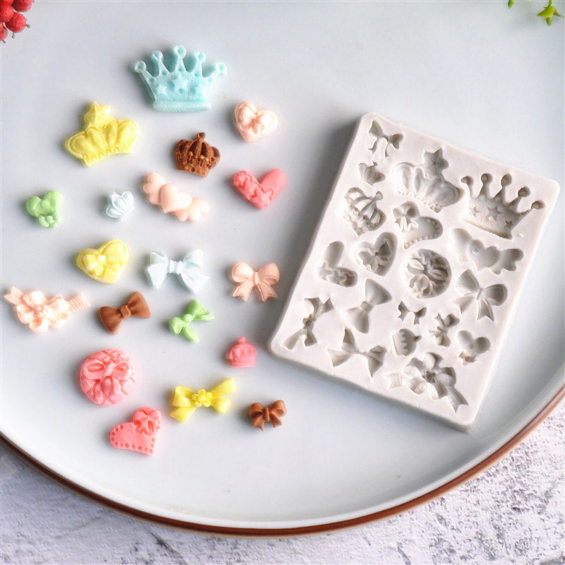 New Pint Sugar Cake Silica Gel Mold Crown Butterfly Junction Dry Pesto decoration mousse chocolate baking clay