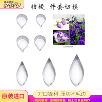 Turned sugar petals Balloon Stainless Steel Cut die-pressing Mould Sharper Import British baking cake Decorative Cold Porcelain Clay