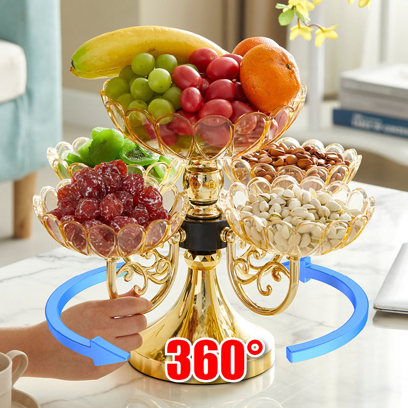 2025消费升级必备：双层加厚花瓣旋转果盘如何选才合适？