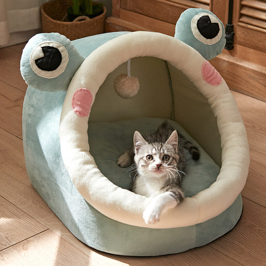 Cat litter four seasons general summer cool litter semi-enclosed house bed house villa removable and washable kennel pet cat supplies