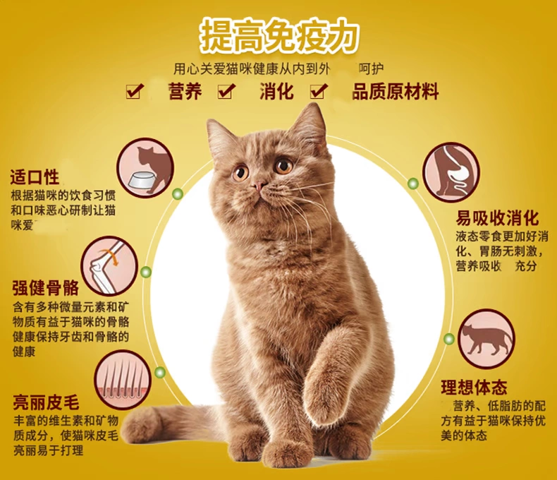 Toàn diện dinh dưỡng thanh đồ ăn nhẹ mèo thức ăn ướt thức ăn cho mèo đối tác dinh dưỡng mèo kem dinh dưỡng mèo 15g vật nuôi mèo