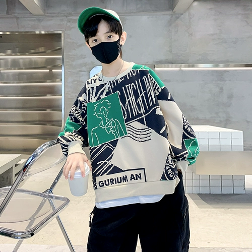 Детская весенняя летняя одежда, осенняя толстовка для мальчиков, подходит для подростков